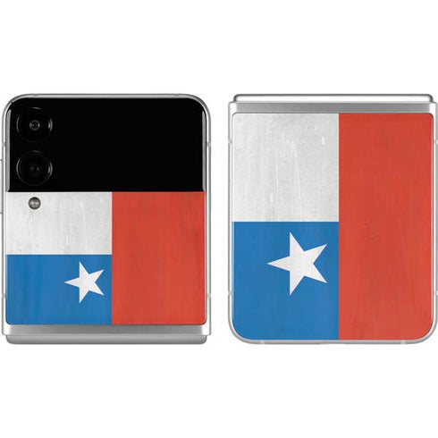 Chile Flag Distressed Galaxy Z Flip4 5G Skin